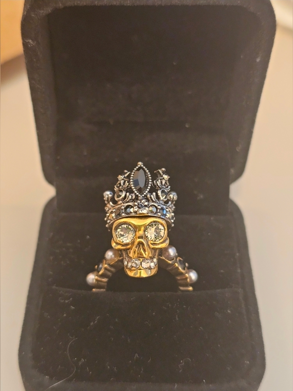 ALEXANDER MCQUEEN Skull Ring SZ 5 - 5.5